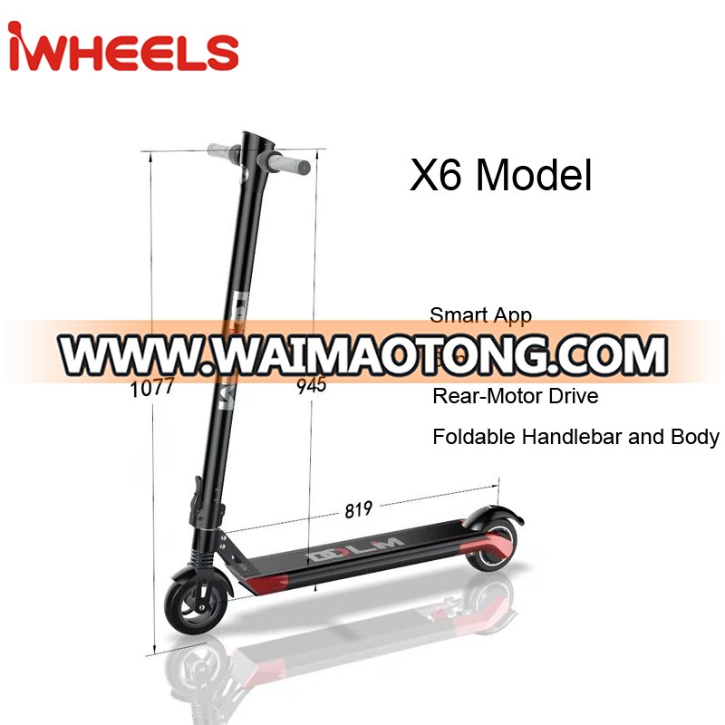 2019 Newest model 6 inch tire electric scooter x6 with rear-wheel drive